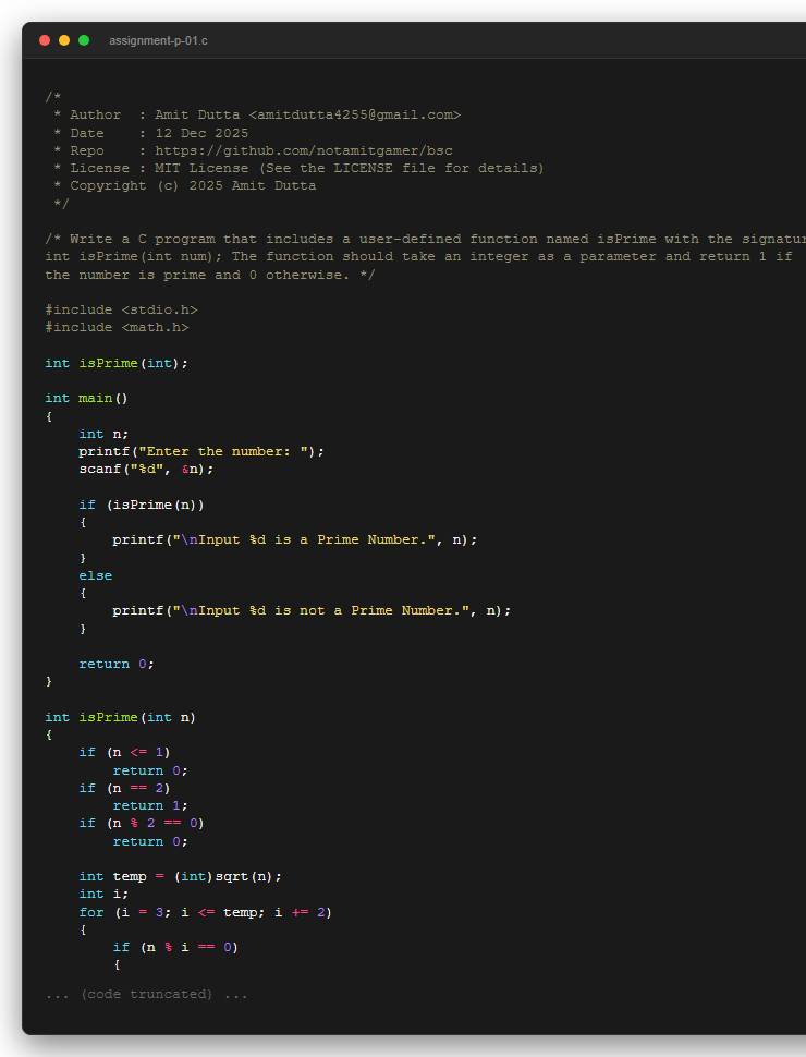 Write a C program that includes a user-defined function named isPrime with the signature  int isPrime(int num); The function should take an integer as a parameter and return 1 if  the number is prime and 0 otherwise.